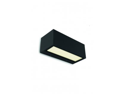 Venkovní nástěnné LED osvětlení GEMINI, 21W, teplá bílá, hranaté, černé, IP54