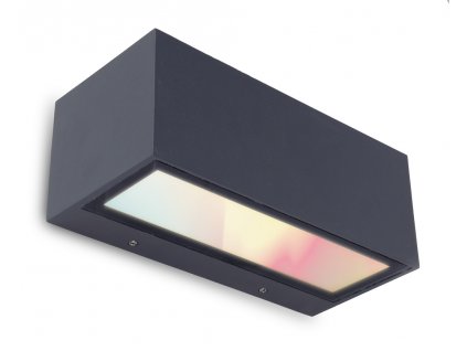 Venkovní nástěnné LED chytré osvětlení GEMINI s funkcí RGB, 18W, teplá bílá-studená bílá, šedé, IP54