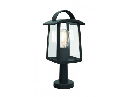 Venkovní stojací lampa KELSEY, 1xE27, 40W, lucerna, černá, IP44