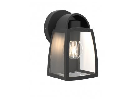 Venkovní nástěnné osvětlení KELSEY, 1xE27, 40W, lucerna, černé, IP44