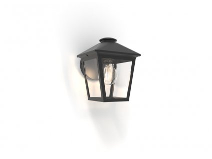 Venkovní nástěnné osvětlení ZAGO, 1xE27, 40W, lucerna, černé, IP44