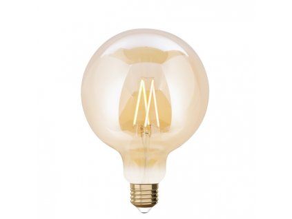 Filamentová chytrá stmívatelná žárovka E27, G125, 7,5W, 750lm, teplá bílá-studená bílá