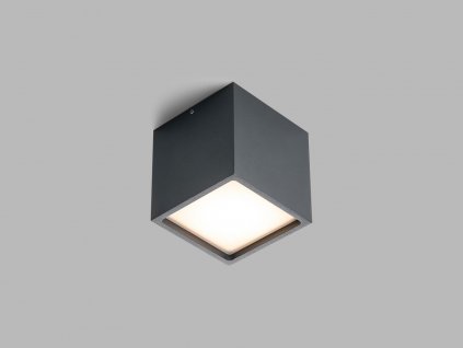 Venkovní stropní LED osvětlení CUBE, 12W, teplá bílá, čtvercové, antracit, IP54