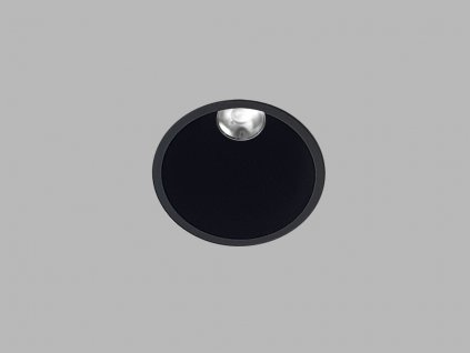 Koupelnové zápustné bodové LED osvětlení ZERO, 7W, teplá bílá, kulaté, černé, IP43