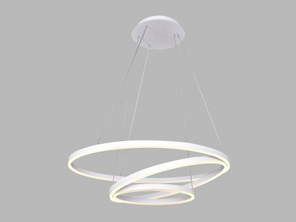 Závěsné LED osvětlení na lanku CIRCLE, 136W, teplá bílá, kruhové, bílé