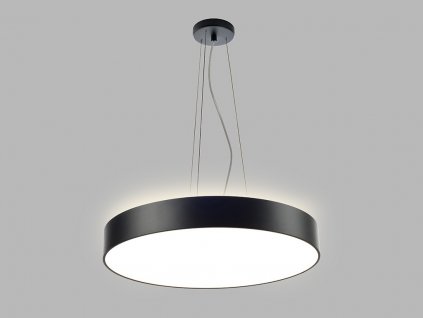 Závěsné LED osvětlení na lanku RINGO, 42+5W, teplá bílá, kulaté, černé