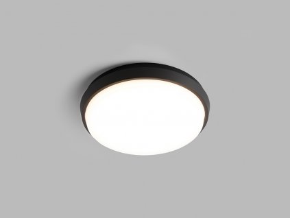 Venkovní přisazené stropní LED osvětlení LUNA, 20W, teplá bílá, kulaté, černé, IP54