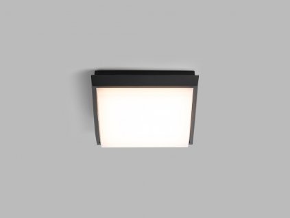 Venkovní přisazené stropní LED osvětlení QUADO, 10W, teplá bílá, čtvercové, černé, IP54