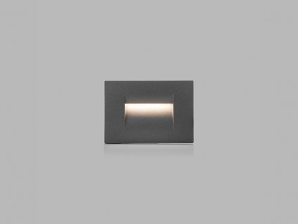 Venkovní zápustné nástěnné LED osvětlení STEP, 3,6W, teplá bílá, hranaté, antracitové, IP54