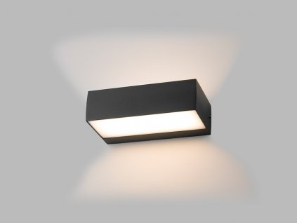 Venkovní nástěnné LED osvětlení KVADER, 2x4,5W, teplá bílá, hranaté, antracitové, IP54