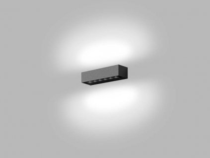 Venkovní nástěnné LED osvětlení BENO, 2x6W, teplá bílá, hranaté, antracitové, IP65