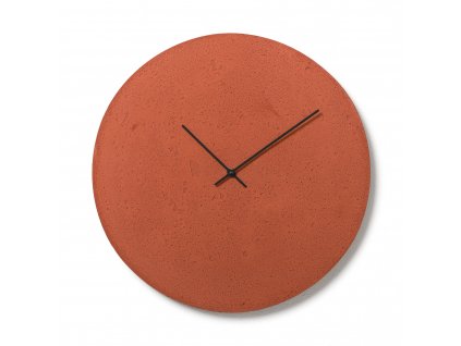Nástěnné betovoné hodiny CLOCKIES, 49cm, kulaté, červené