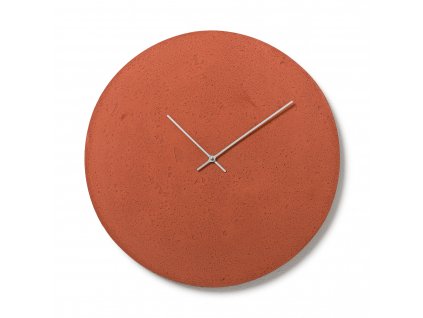 Nástěnné betovoné hodiny CLOCKIES, 49cm, kulaté, červené