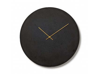 Nástěnné betovoné hodiny CLOCKIES, 49cm, kulaté, antracitové