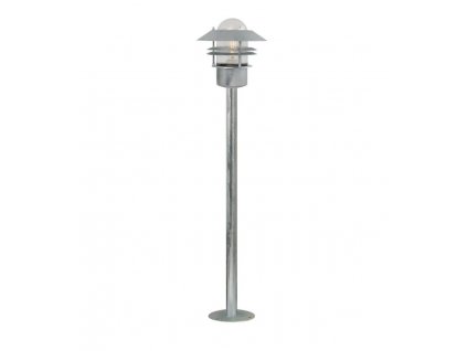 Zahradní stojací lampa BLOKHUS, 1xE27, 60W, stříbrná