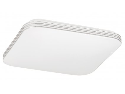 Stropní LED osvětlení OSCAR, 18W, denní bílá, 35x35cm, hranaté chromované pruhy