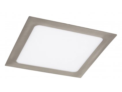Podhledové LED stropní osvětlení, 18W, teplá bílá, 22x22cm, hranaté, chromované
