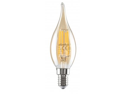 Filamentová LED žárovka, tvar CA35, E14, 4W, teplá bílá