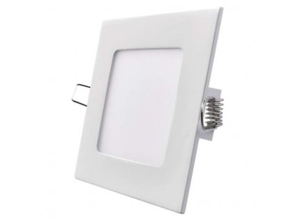 Vestavný LED panel, 6W, teplá bílá, 12x12cm, čtvercový, bílý