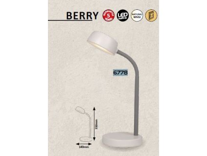 LED stolní flexibilní lampa BERRY, bílá