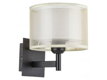 Nástěnné moderní osvětlení ANETA, 1xE27, 40W, černé, béžové