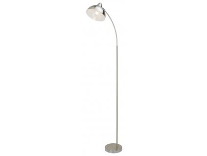 Moderní stojací oblouková lampa DARON, 1xE27, 40W, saténový chrom