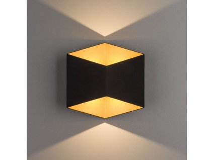 Venkovní nástěnné osvětlení TRIANGLES LED, 2x5W, teplá bílá, černé, zlaté