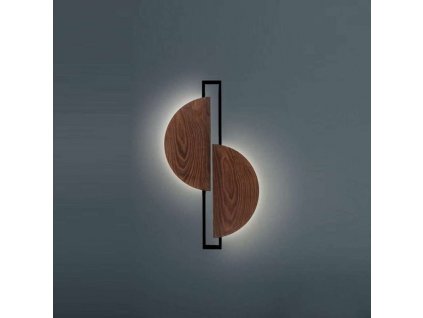 Dřevěné skandinávské nástěnné osvětlení SUNRISE LED, 12W, teplá bílá