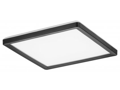 Venkovní stropní LED osvětlení INVERNESS s dálkovým ovládáním, 15W, 25cm, černé, IP44, čtverec