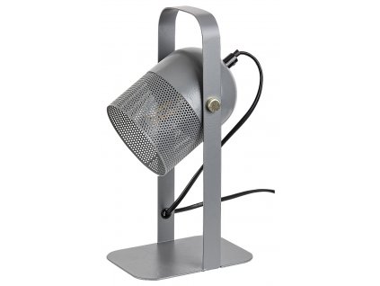 Stolní kovová industriální lampa RONNIE, 1xE14, 40W, šedá