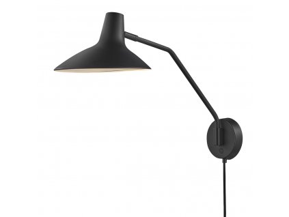Nástěnná designová kovová lampa DARCI, 1xE14, 25W, černá