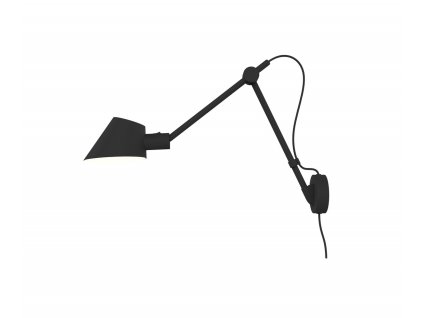 Moderní nástěnná čtecí lampa STAY, 1xE27, 60W, černá