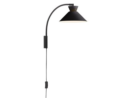 Nástěnné lampa s vypínačem DIAL, 1xE27, 40W, černá