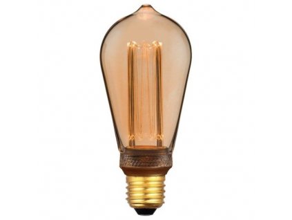 Stmívatelná LED žárovka DECO, E27, ST64, 3,5W, 120lm, 1800K, teplá bílá, zlatá