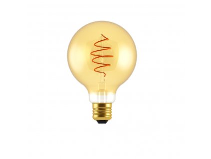 Stmívatelná LED žárovka DECO, E27, G95, 5W, 250lm, 2000K, teplá bílá, zlatá