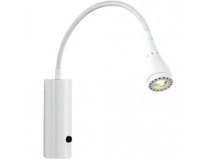 Čtecí LED lampička s vypínačem MENTO, 2,52W, teplá bílá, bílá