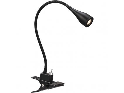 Stolní LED lampička s klipem MENTO, 2,52W, teplá bílá, černá