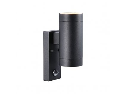 Venkovní nástěnné svítidlo s čidlem TIN, 2xGU10, 35W, černé