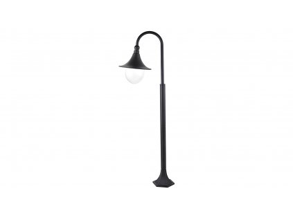 Venkovní stojací lampa KONSTANZ, 1xE27, 100W, 120cm, černá, IP44