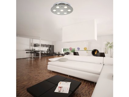 Stropní LED osvětlení NAOMI, 7xGU10, 15W, teplá bílá, 38cm, kulaté