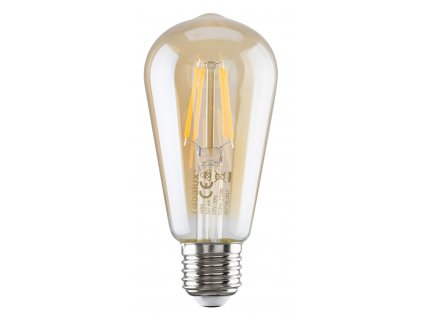 Filamentová LED žárovka, E27, ST58, 6W/42W /510lm, teplá bílá
