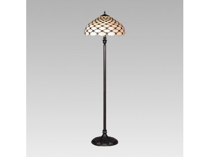 Stojací lampa TIFFANY, 2xE27, 60W, antická hnědá