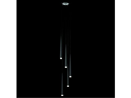 Designové závěsné osvětlení EBONY, 5xG9, 33W, černé