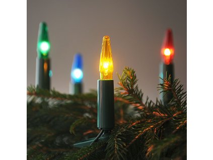 Vánoční řetěz ASTERIA, 16 žárovek, barevné světlo, 10,5m