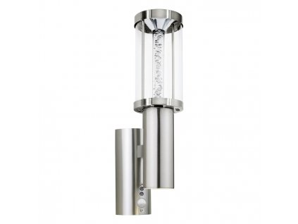 Venkovní nástěnné LED designové svítidlo TRONO STICK, stříbrné, čidlo, 41cm