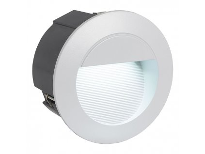 Venkovní LED zápustné svítidlo ZIMBA-LED, stříbrné, 12,5cm