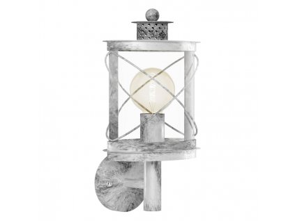 Venkovní nástěnné svítidlo styl vrchní lucerna HILBURN 1, stříbrné