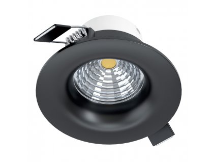 LED podhledové svítidlo SALICETO, 6W, teplá bílá, 9cm, kulaté, černé