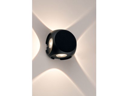 Venkovní nástěnné osvětlení PATRAS LED, 1W, teplá bílá, černé, IP54