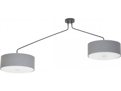 Moderní závěsné osvětlení HAWK, šedé, E27, 6x60W